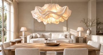 Embrace Soft Organic Lighting: The Flowing Fabric Chandelier