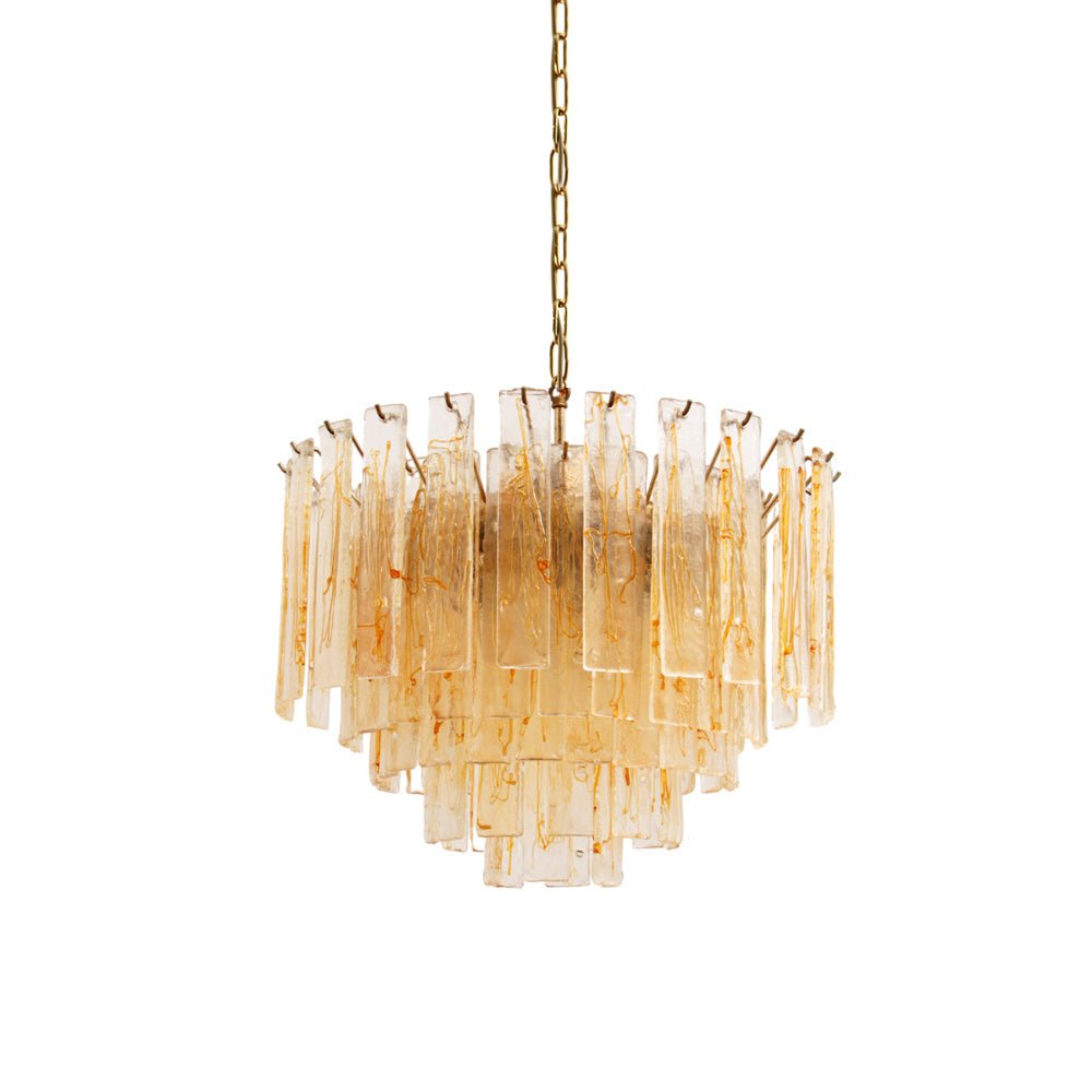 Golden Amber Murano Glass Chandelier - view 10