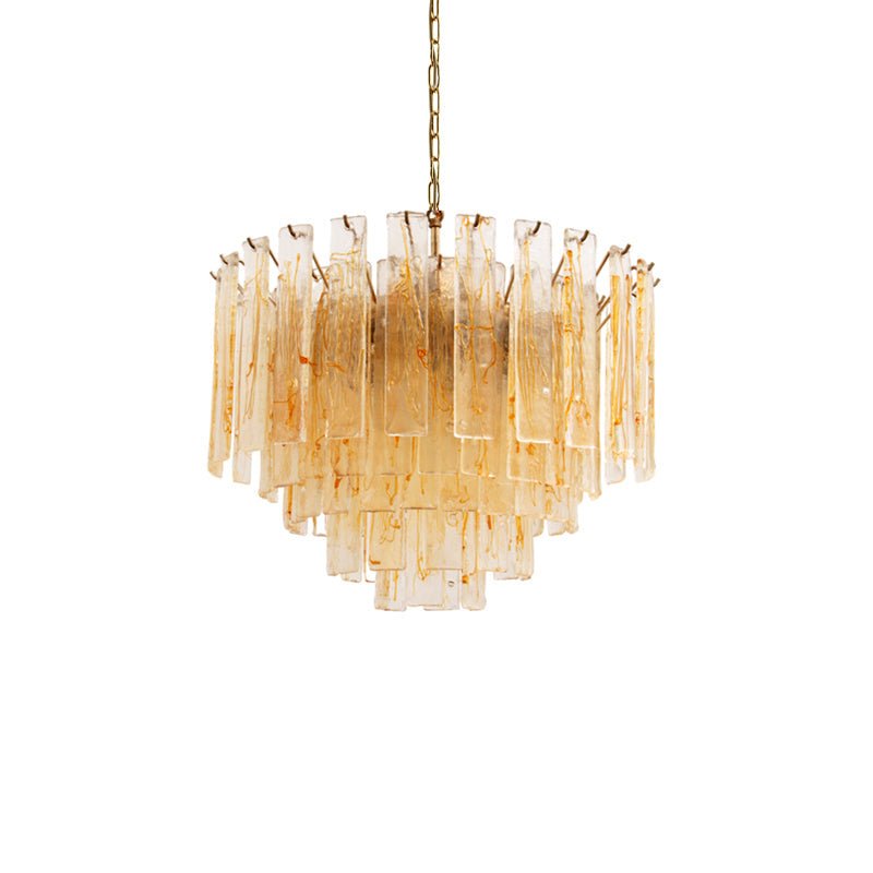 Golden Amber Murano Glass Chandelier - view 9