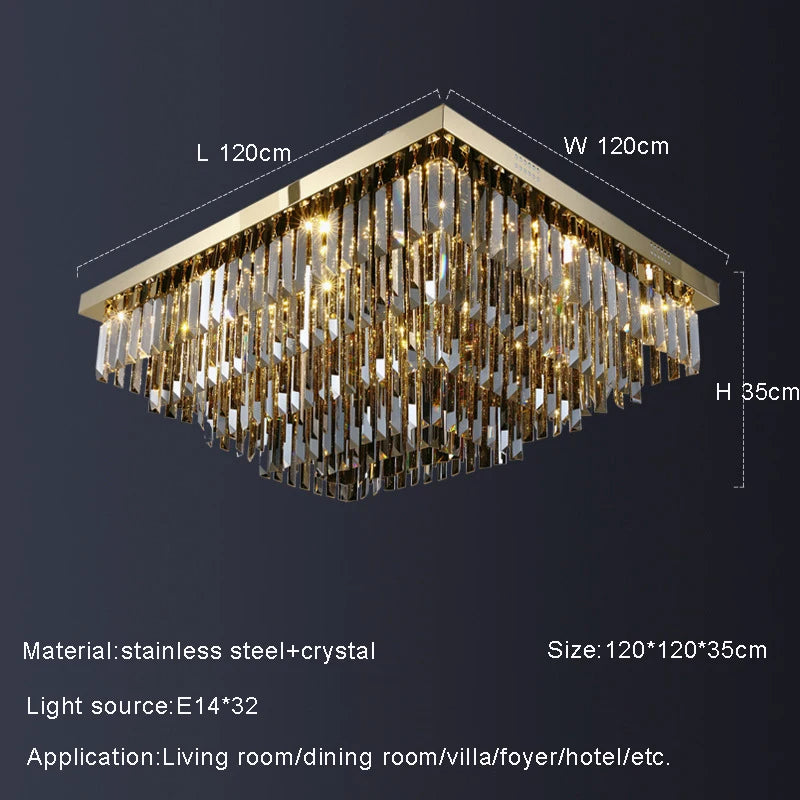 Gio Smoke Grey Crystal Ceiling Chandelier - view 8