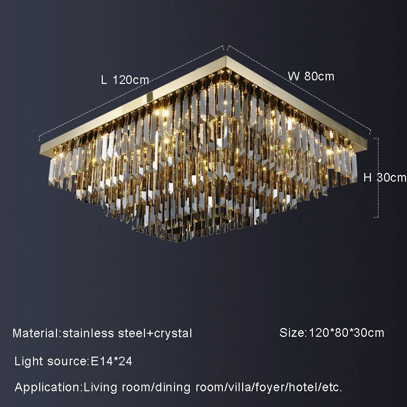 Gio Smoke Grey Crystal Ceiling Chandelier - view 6