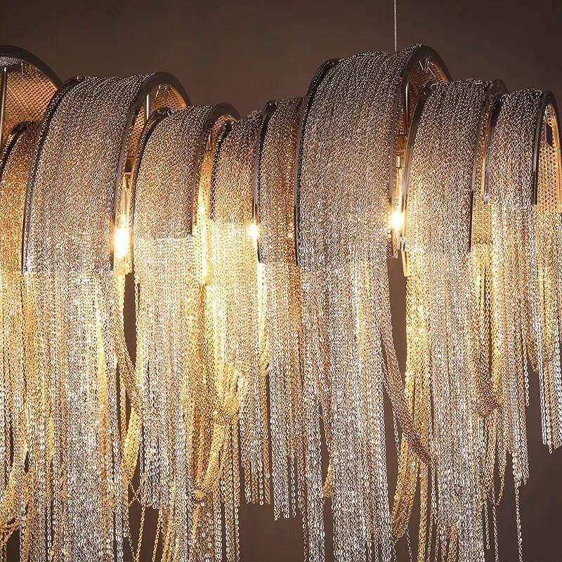 Cadena Chain Tassel Dining Room Chandelier - view 5