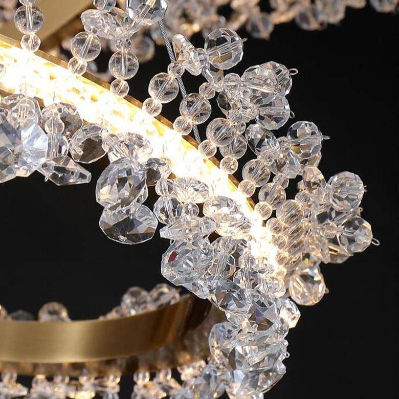 Capri Double Ring Crystal Chandelier - view 3