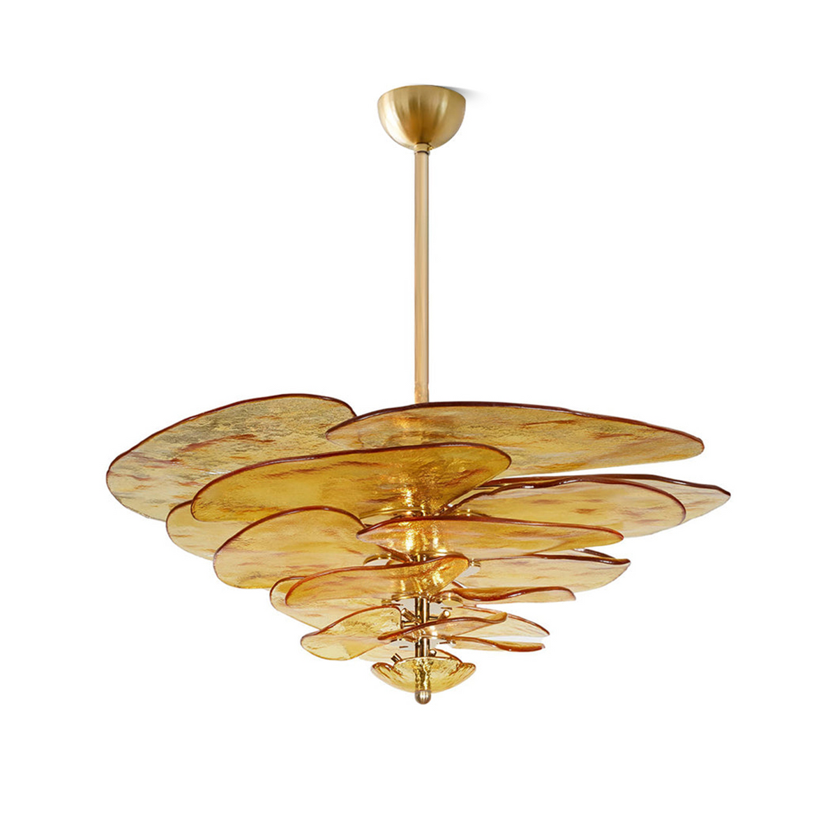 Petals Gold Murano Chandelier