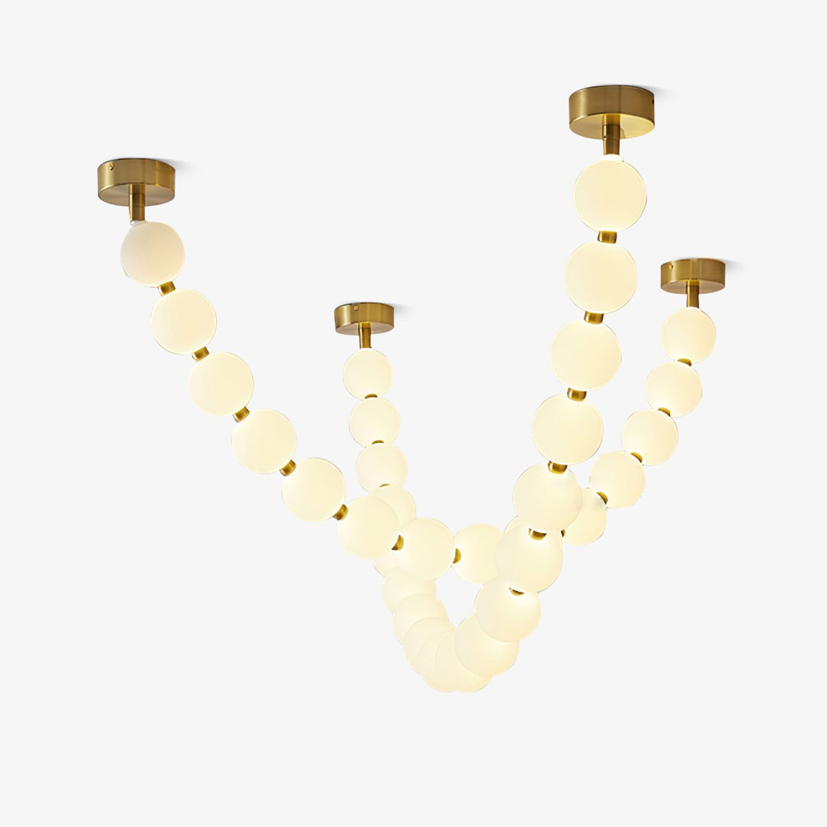Pearl Glass Necklace Balls Chandelier
