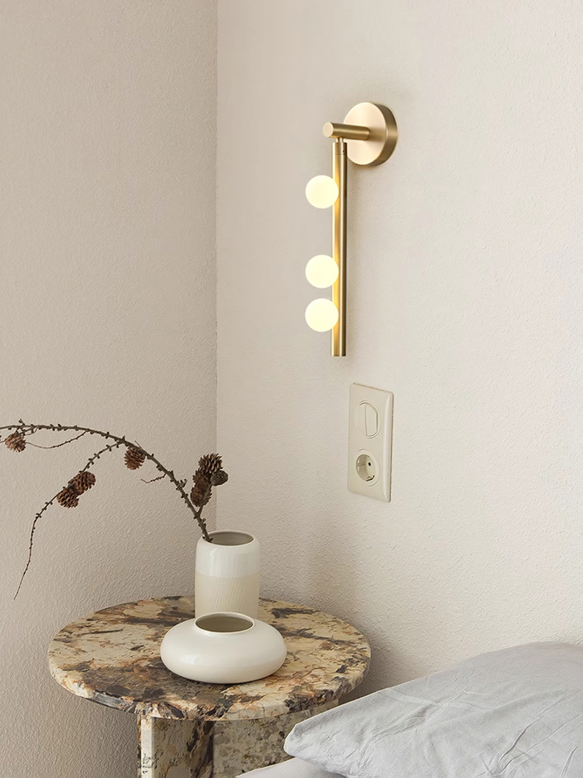 Brass Glass Tube Plug-in Wall Lamp - view 98