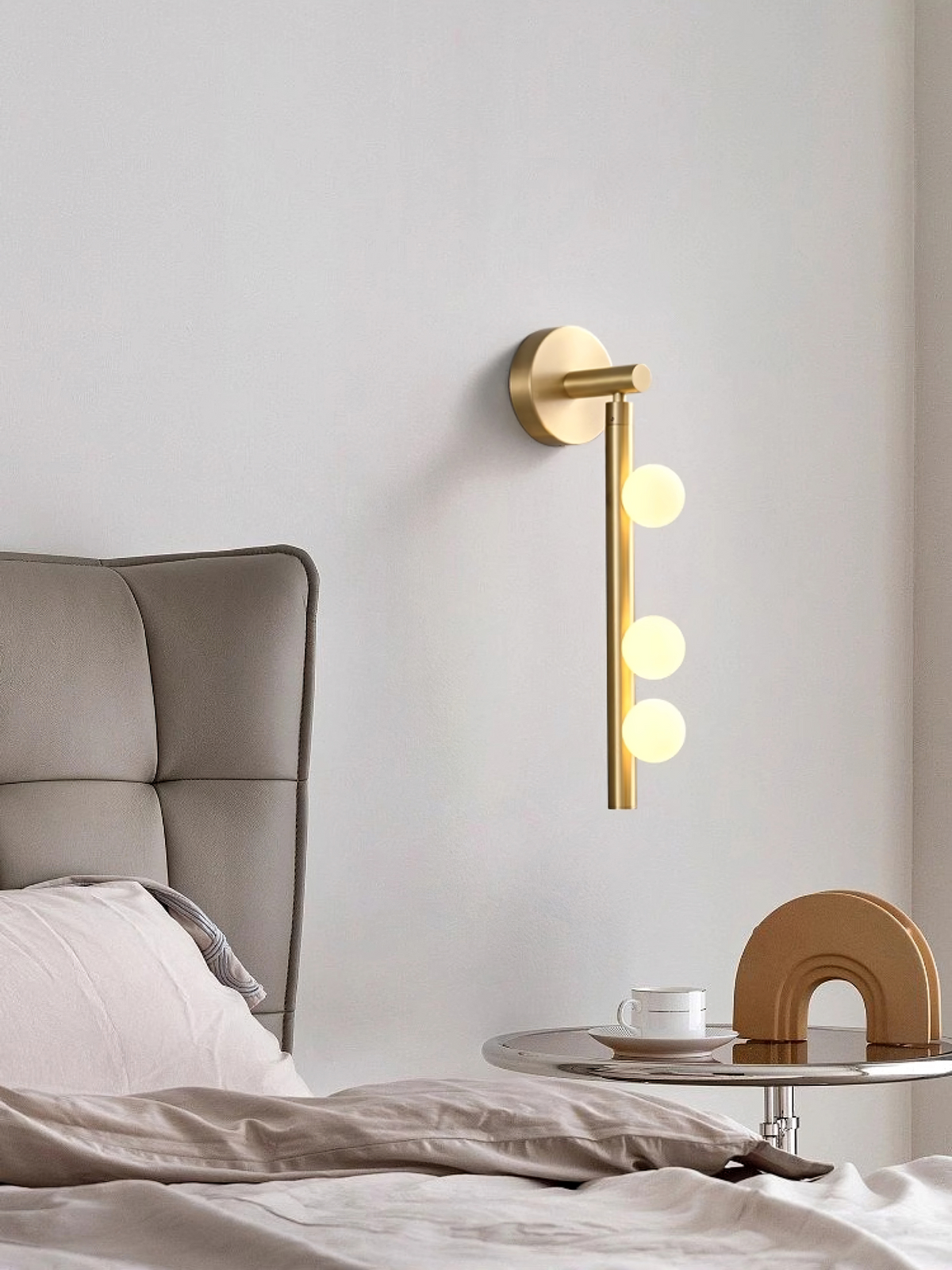 Brass Glass Tube Plug-in Wall Lamp - view 97