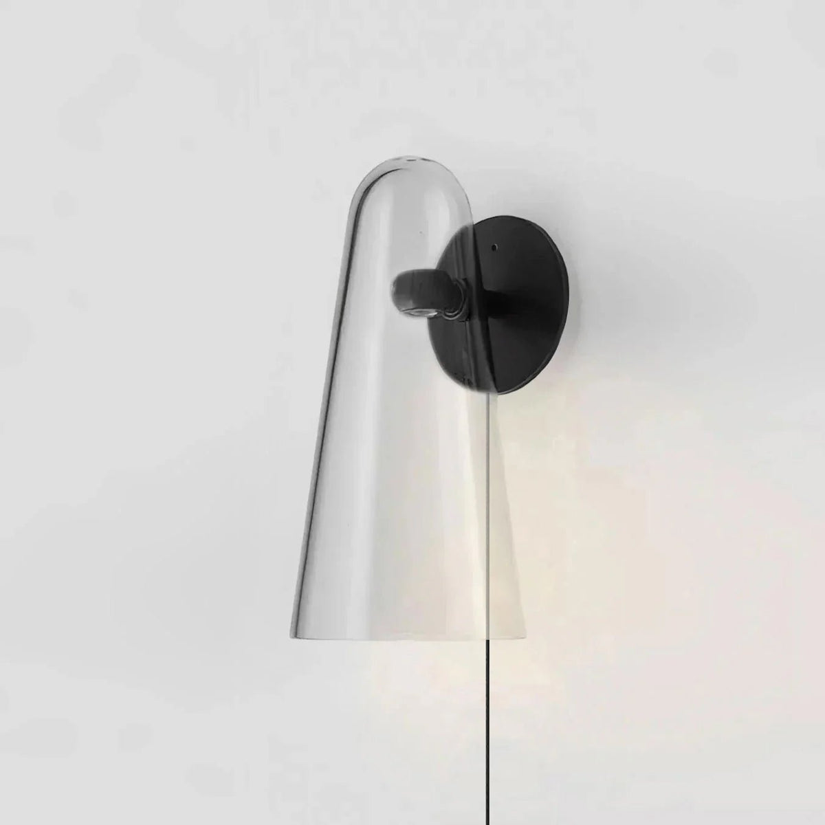 Conical Glass Plug-in Wall Lamp