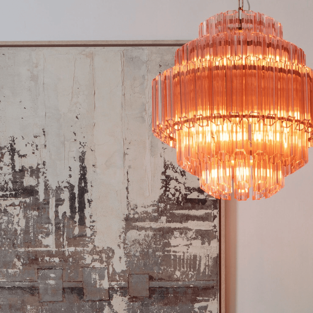 Pink Palermo Murano Chandelier - view 3