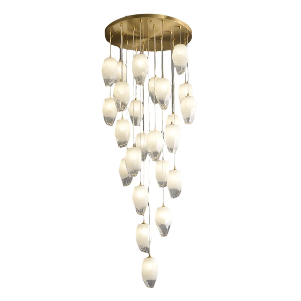 Frost Glass Pendant Foyer Chandelier - view 8
