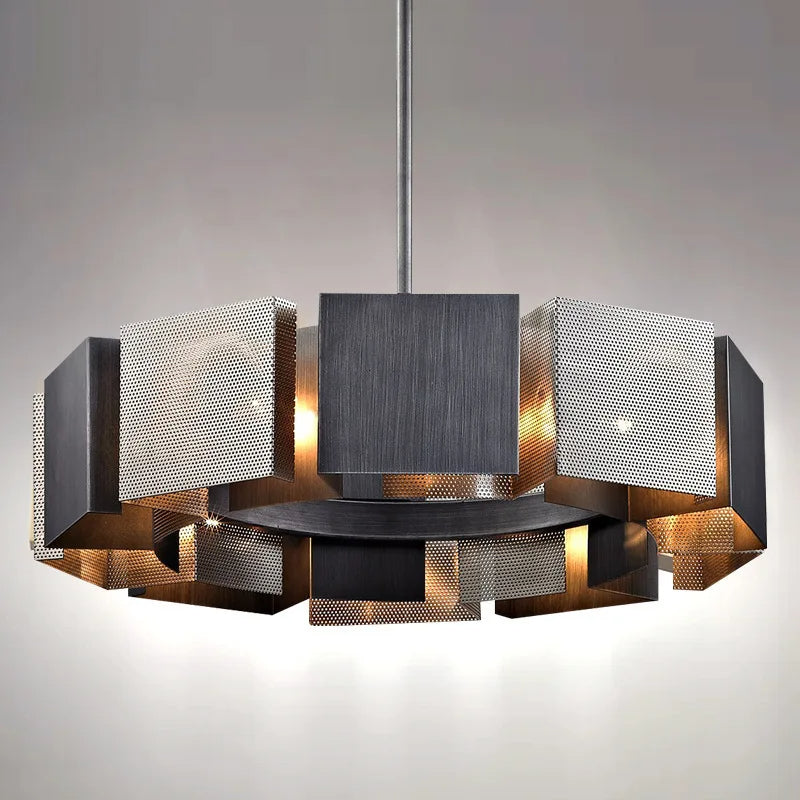 Stainless Steel Industrial Modern Ring Chandelier