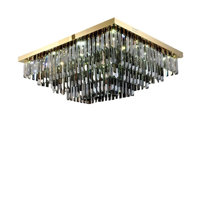 Gio Smoke Grey Crystal Ceiling Chandelier - view 15