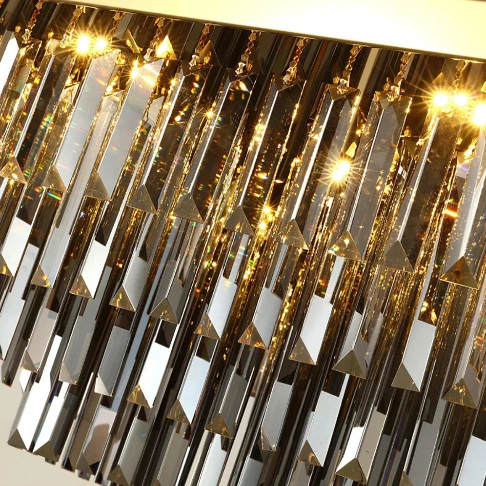 Gio Smoke Grey Crystal Ceiling Chandelier - view 5