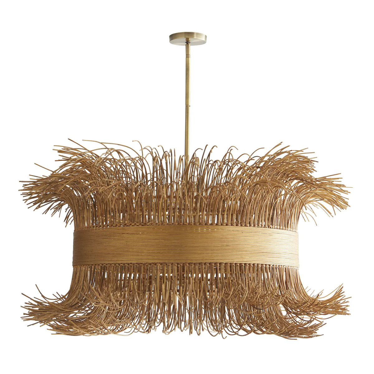 Filamento 6 Light Wide Abstract Drum Chandelier