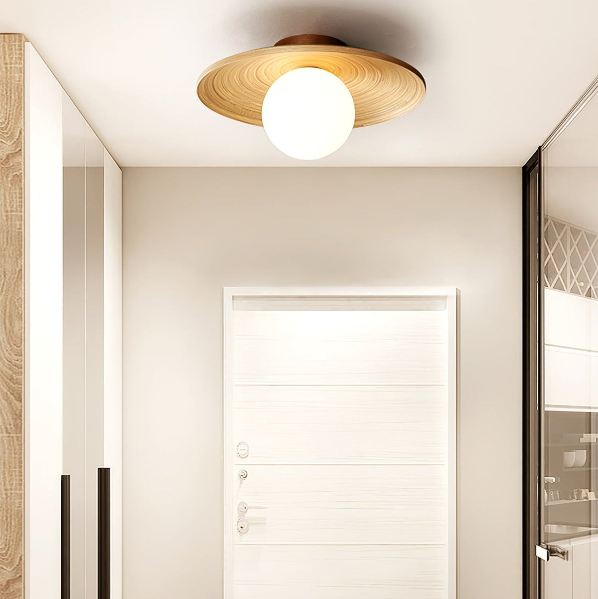 Soluna Wood Ceiling Light