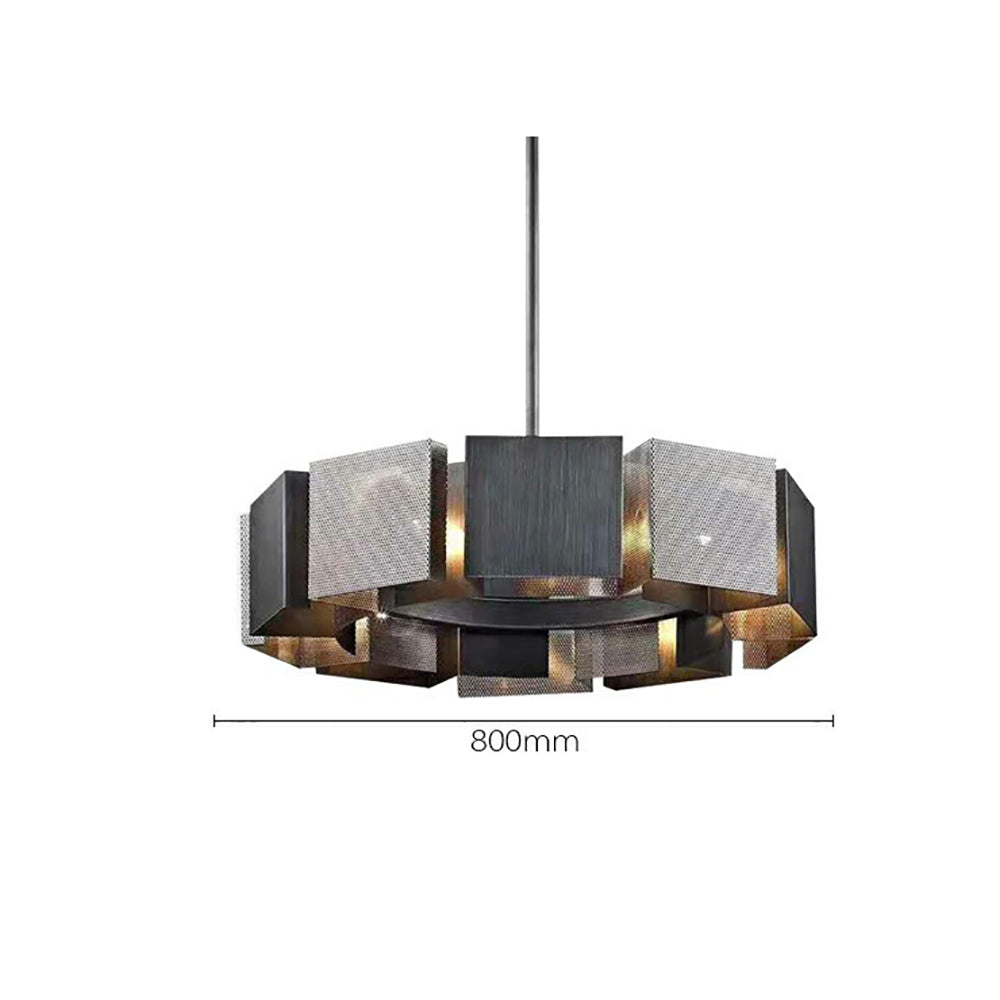 Stainless Steel Industrial Modern Ring Chandelier - view 7