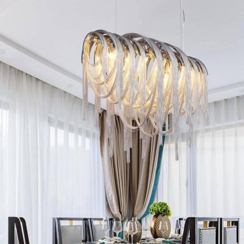 Cadena Chain Tassel Dining Room Chandelier - view 4