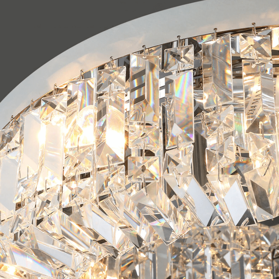Specchio Flush Mount Crystal Ceiling Fixture - view 6