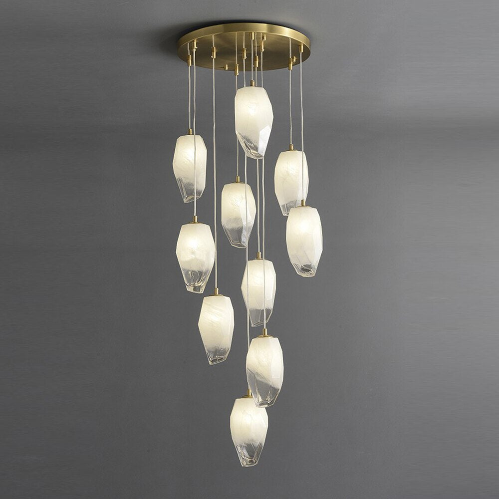 Frost Glass Pendant Foyer Chandelier - view 6
