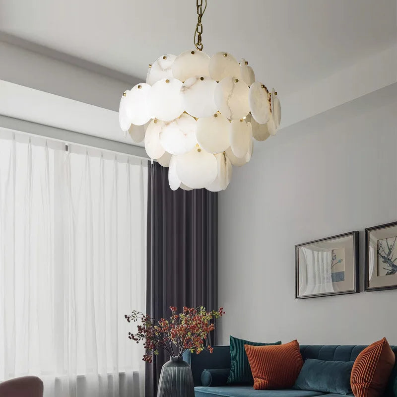 Moonshade Natural Marble Modern Chandelier 1 - view 3