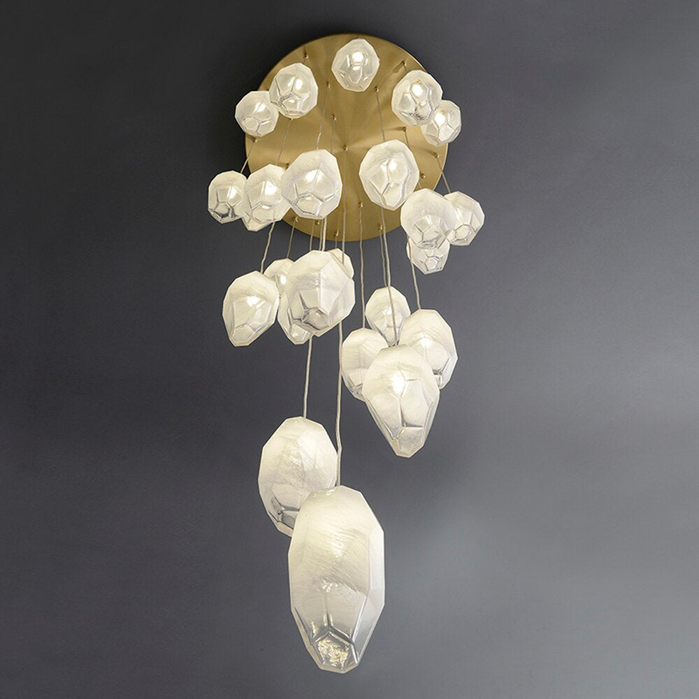 Frost Glass Pendant Foyer Chandelier - view 3