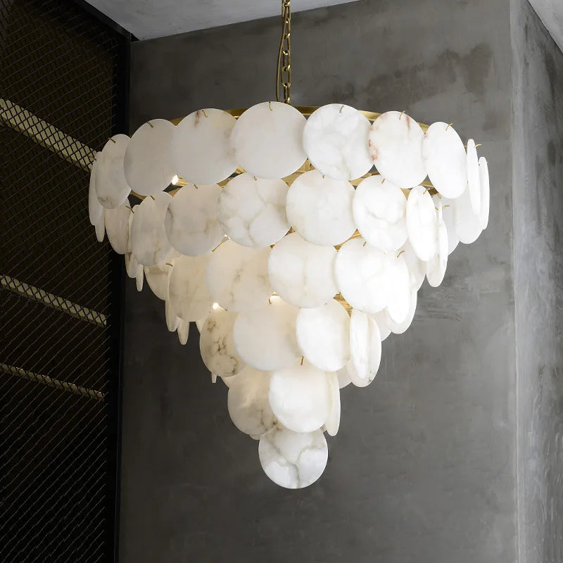 Natural Marble Modern Chandelier 5 Tier
