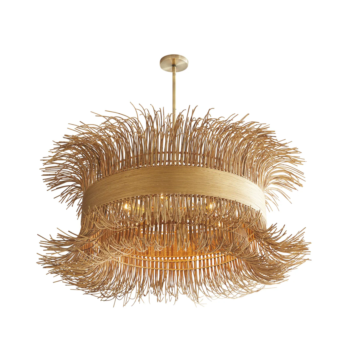 Filamento 6 Light Wide Abstract Drum Chandelier - view 4