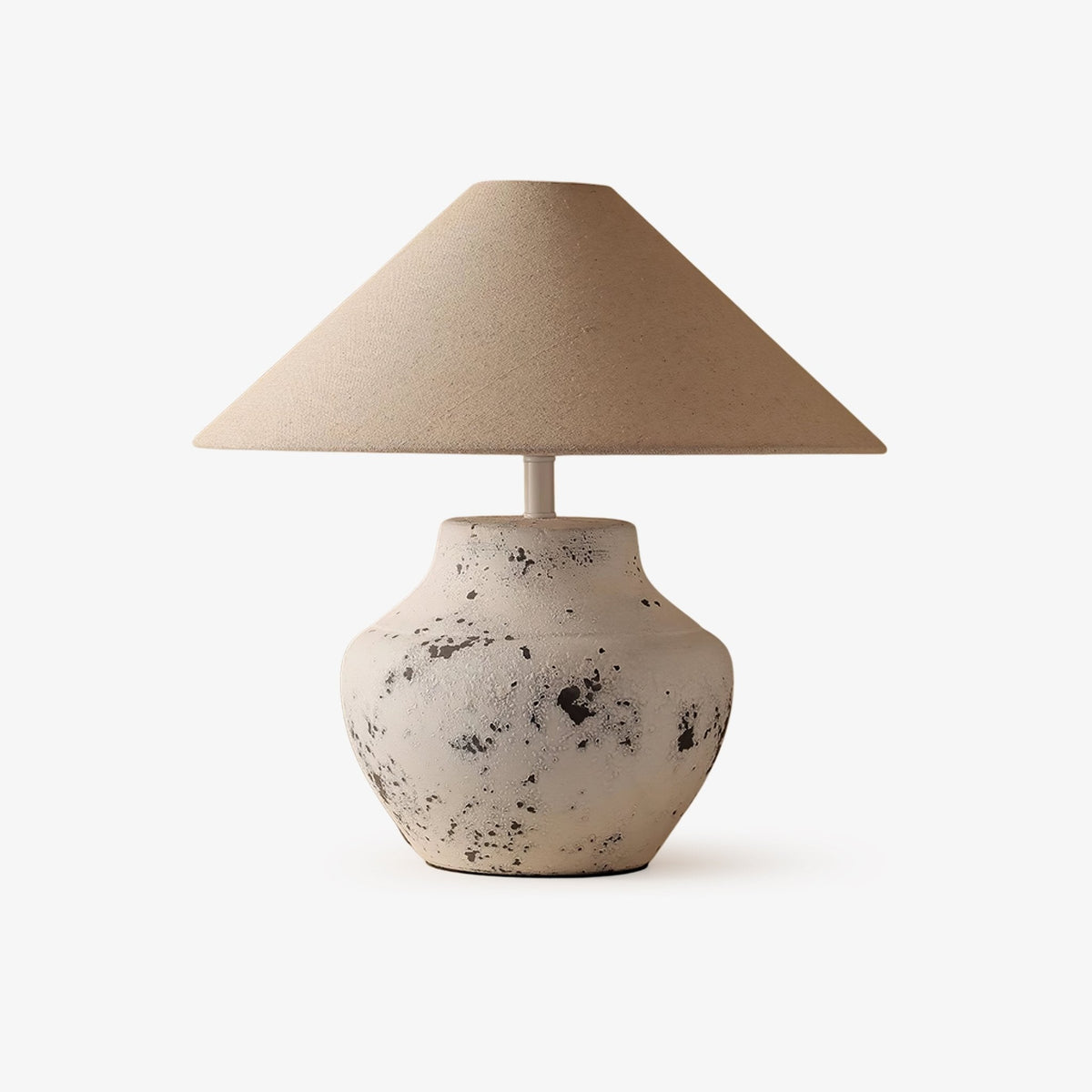 Distressed White Ceramic Table Lamp - view 14