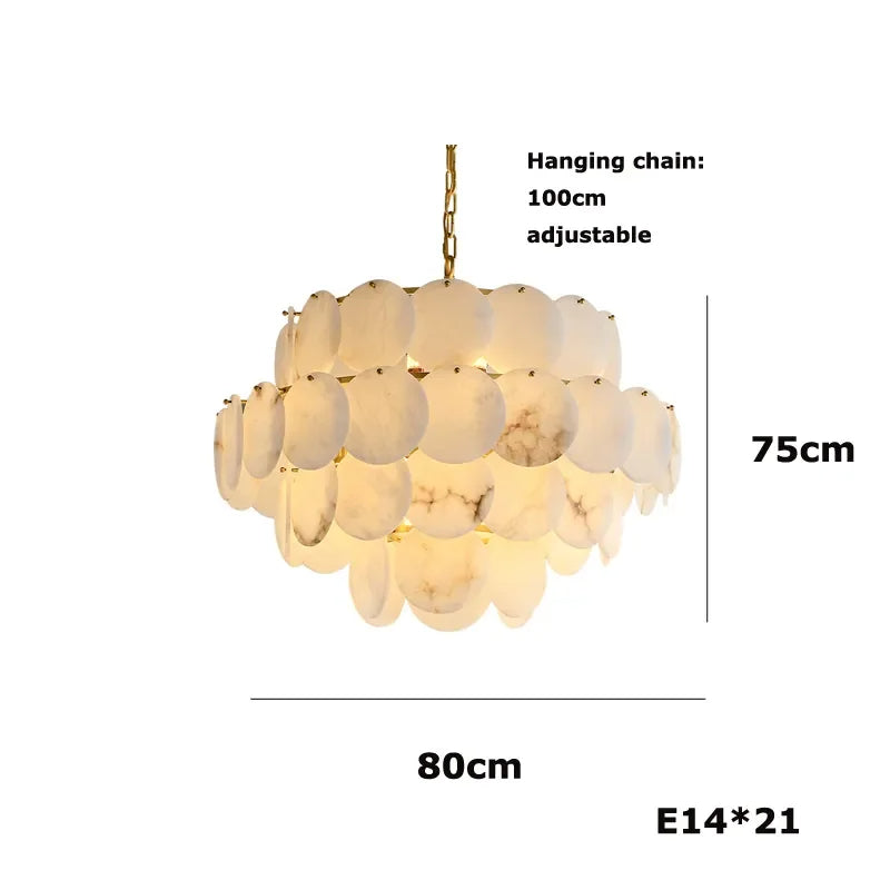 Moonshade Natural Marble Modern Chandelier 1 - view 9