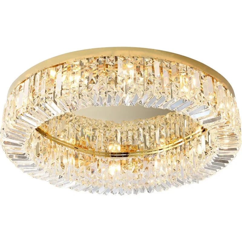 Specchio Flush Mount Crystal Ceiling Fixture - view 14