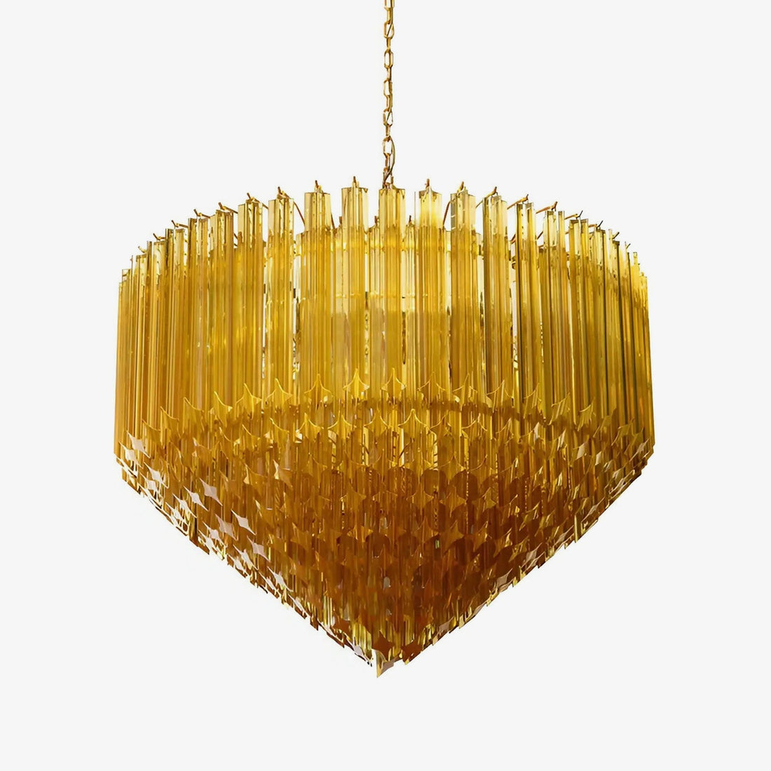 Prism Murano Amber Glass Chandelier