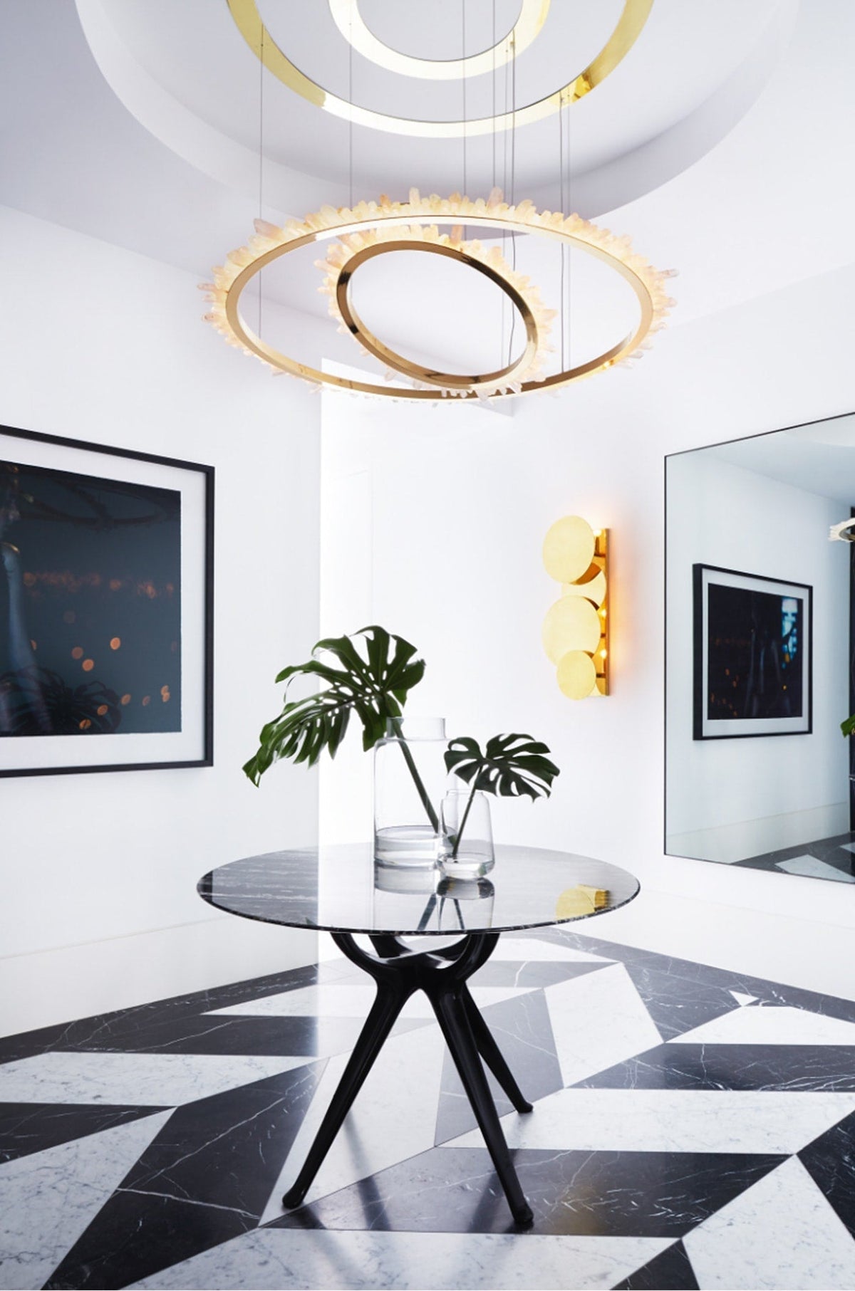 Ring Quartz Chandelier