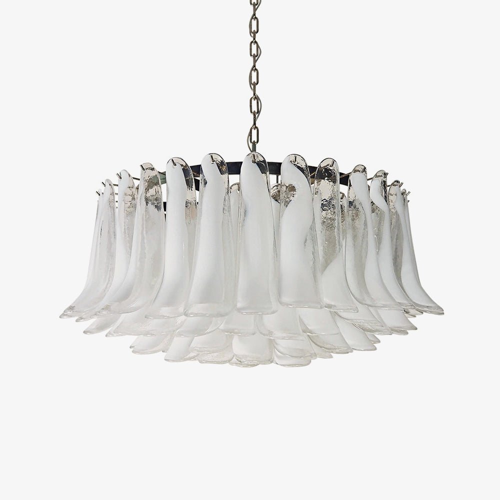 Petals White Murano Chandelier