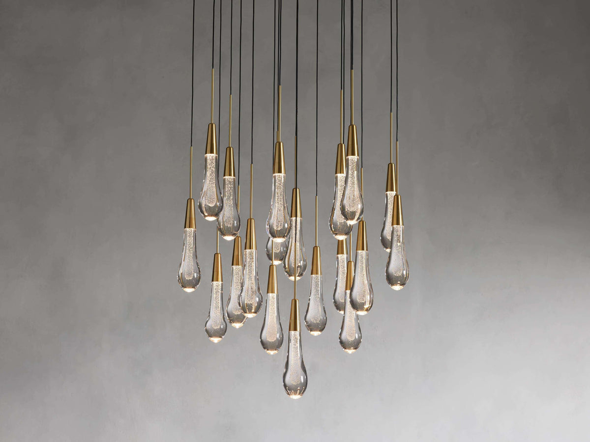Soltaire Round Chandelier 17" 24" 36“ 58“
