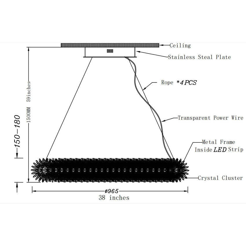 Primary Crystal Oval Chandelier