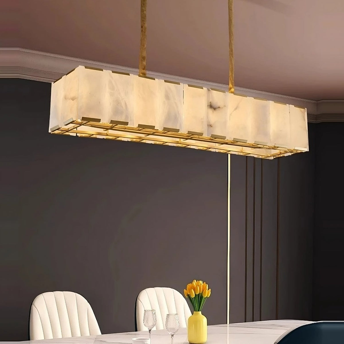 Natural Marble Ceiling Chandelier - view 4