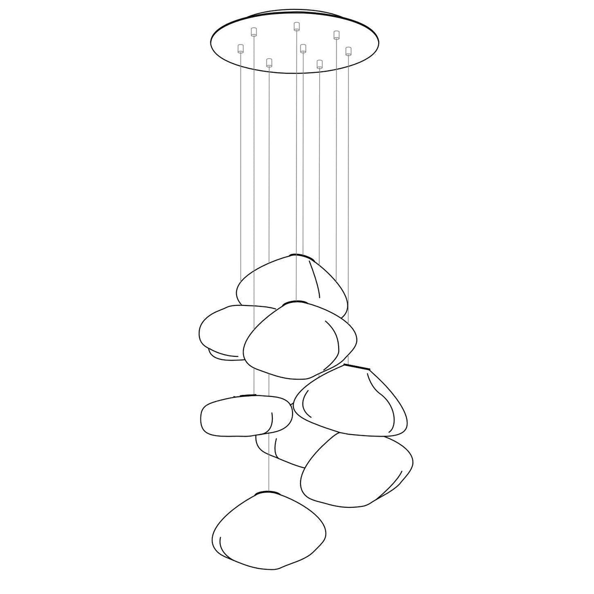 Blown Glass Random Pendant Light - view 50