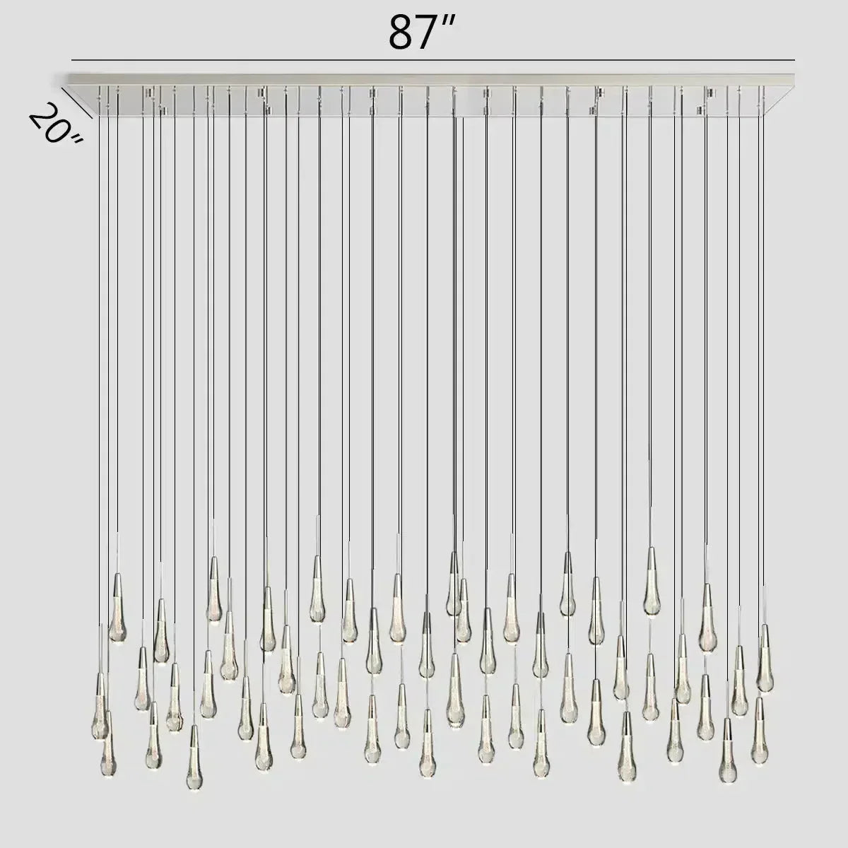Soltaire Linear Chandelier 37"50"70"87"120"