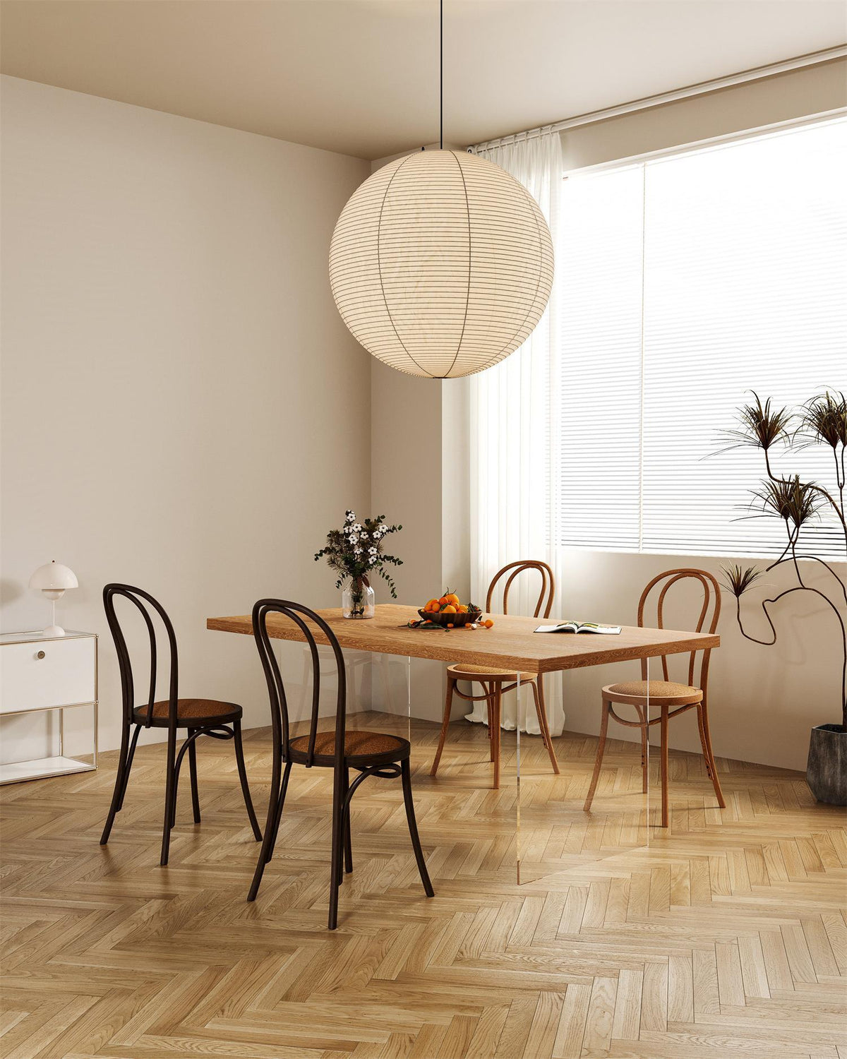 Washi Paper Round Series Pendant Lamp - view 36