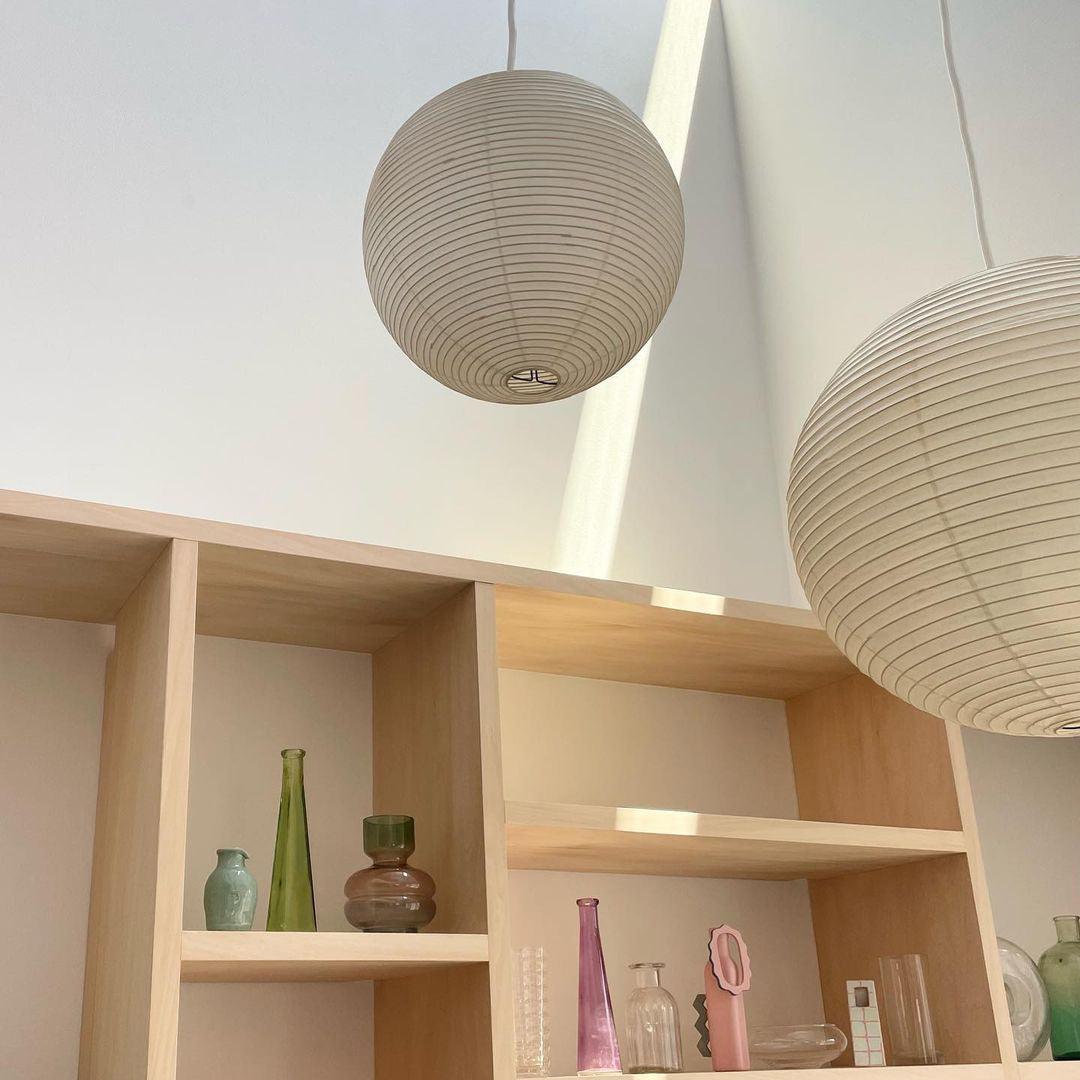 Washi Paper Round Series Pendant Lamp - view 9