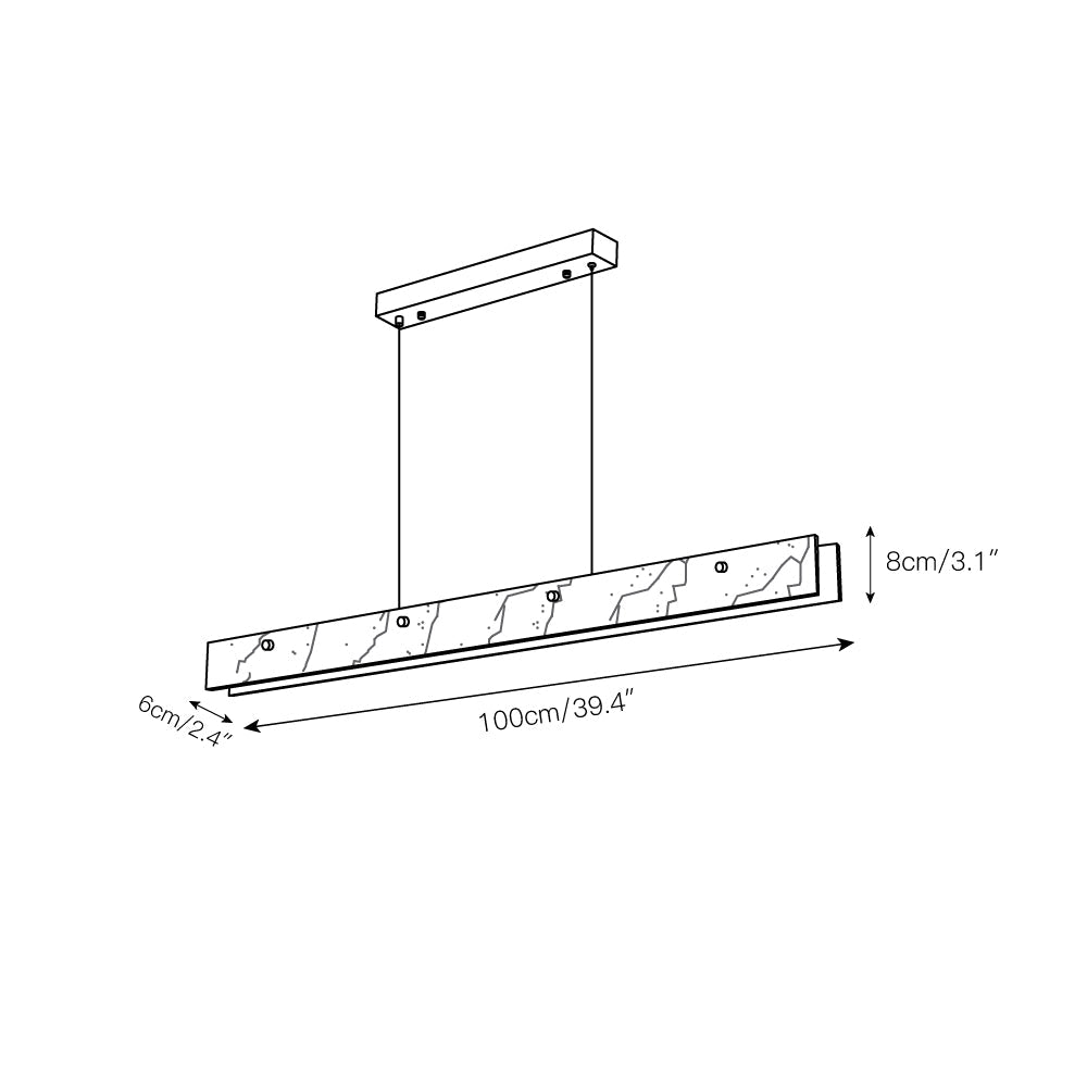 Alabaster LED Linear Pendant Light