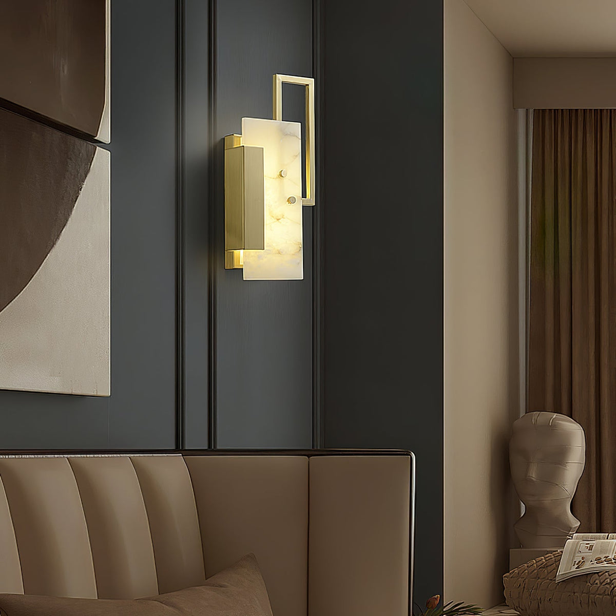 Althea Alabaster Wall Sconce - view 13
