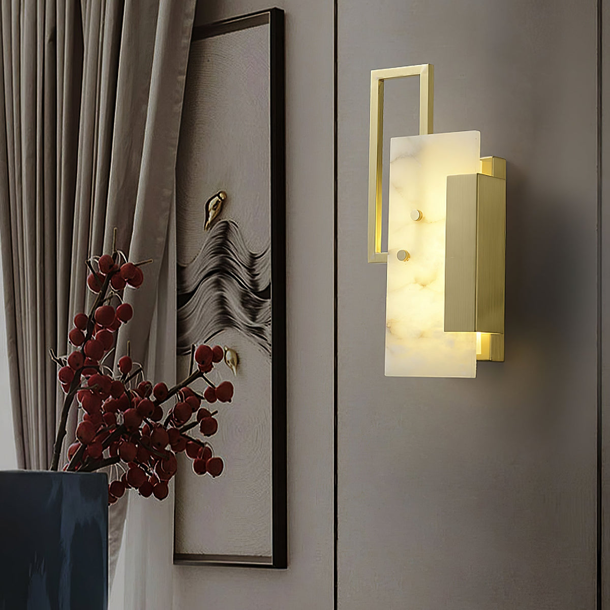 Althea Alabaster Wall Sconce - view 14