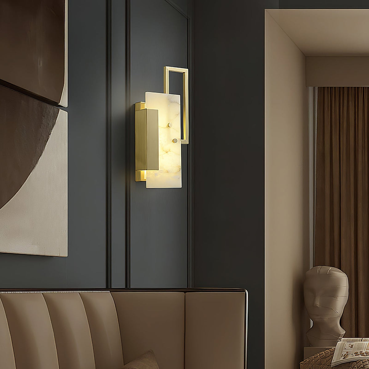 Althea Alabaster Wall Sconce - view 16