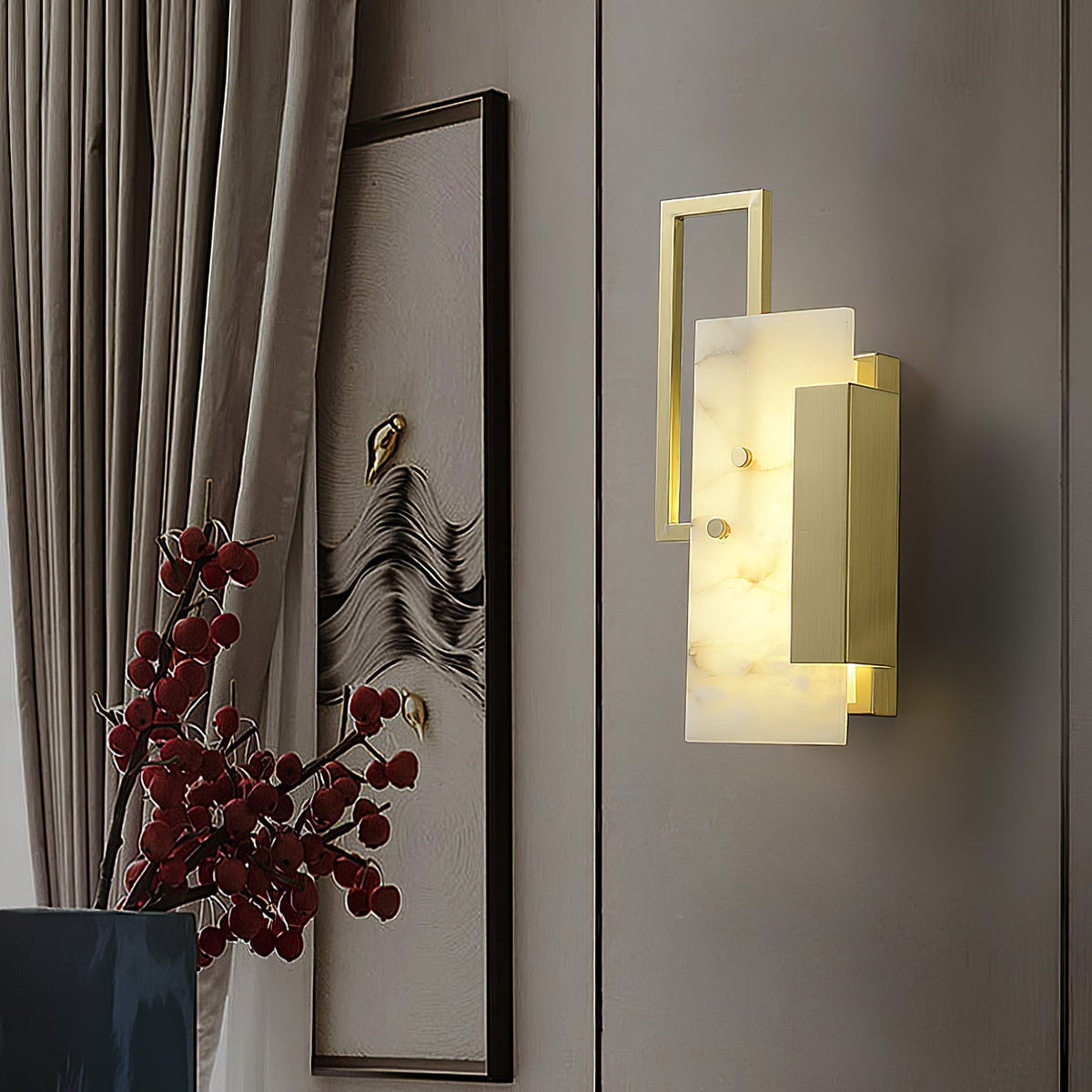 Althea Alabaster Wall Sconce - view 7