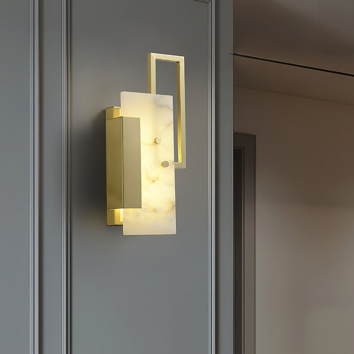 Althea Alabaster Wall Sconce - view 3