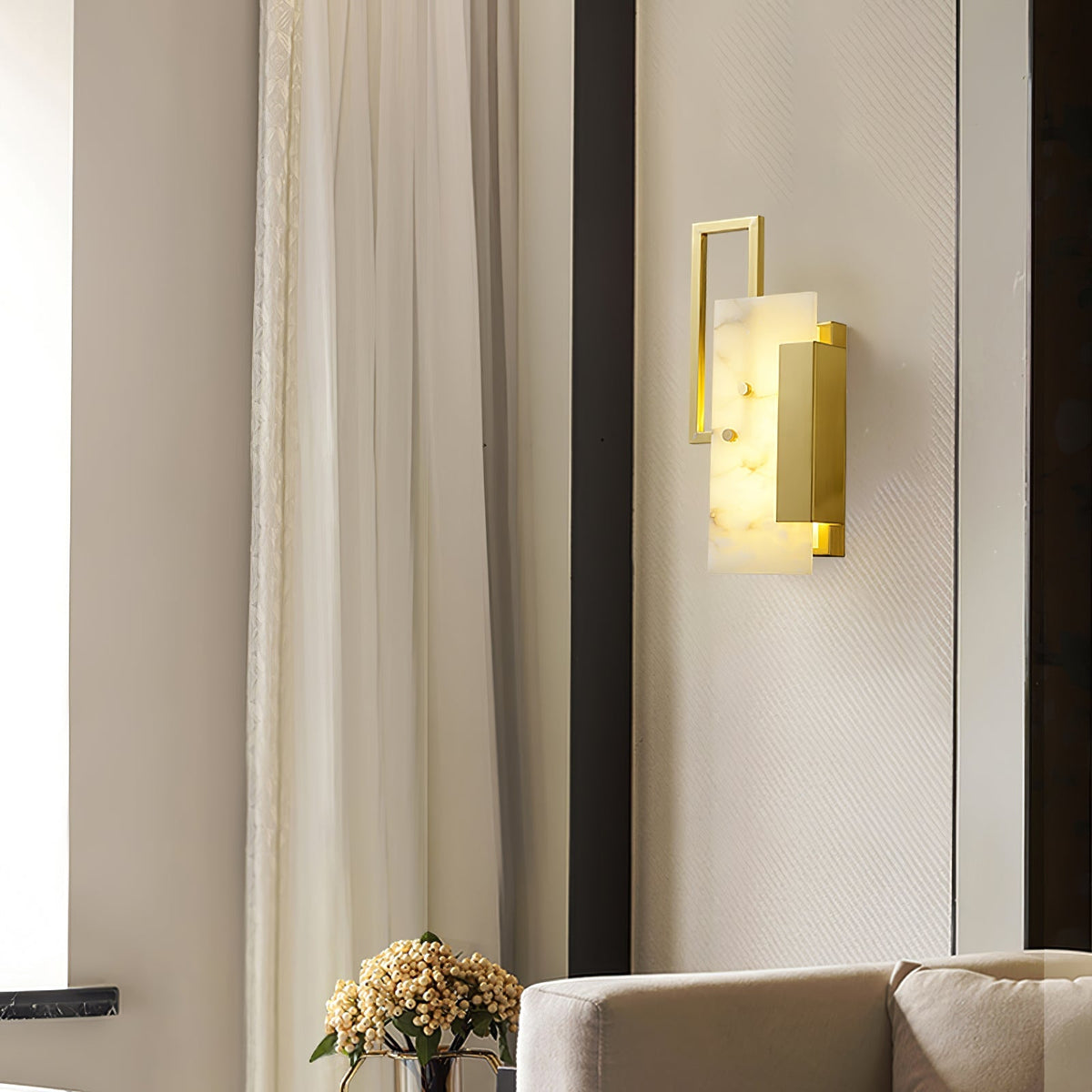 Althea Alabaster Wall Sconce - view 8