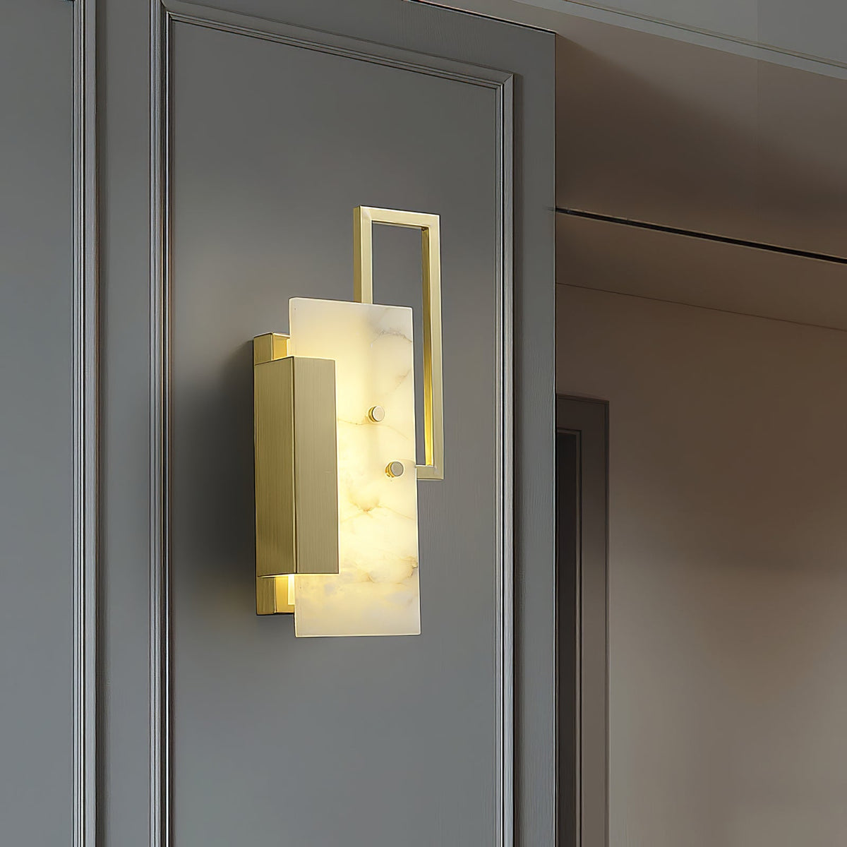 Althea Alabaster Wall Sconce - view 4