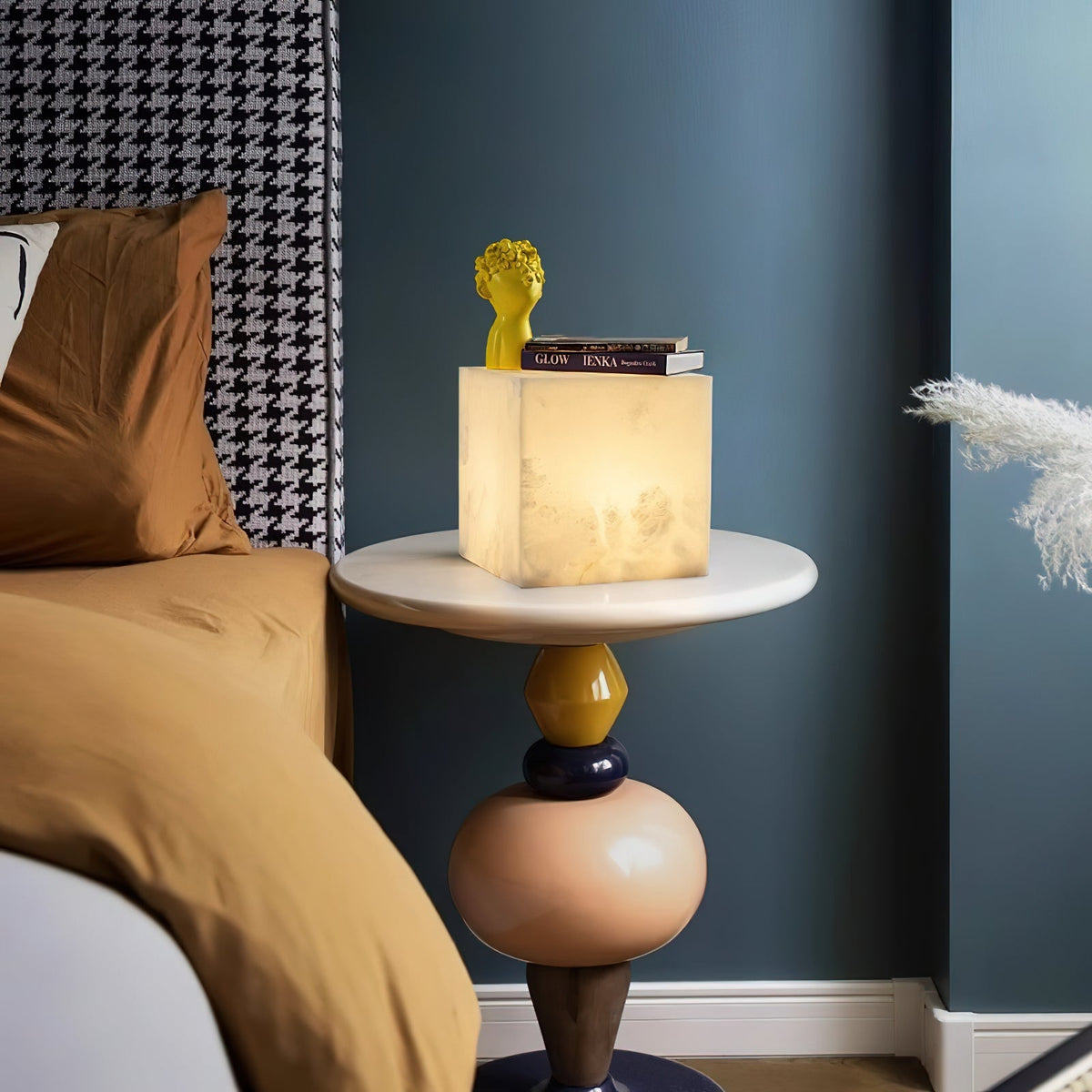 Alabaster Cubic Table Lamp - view 4