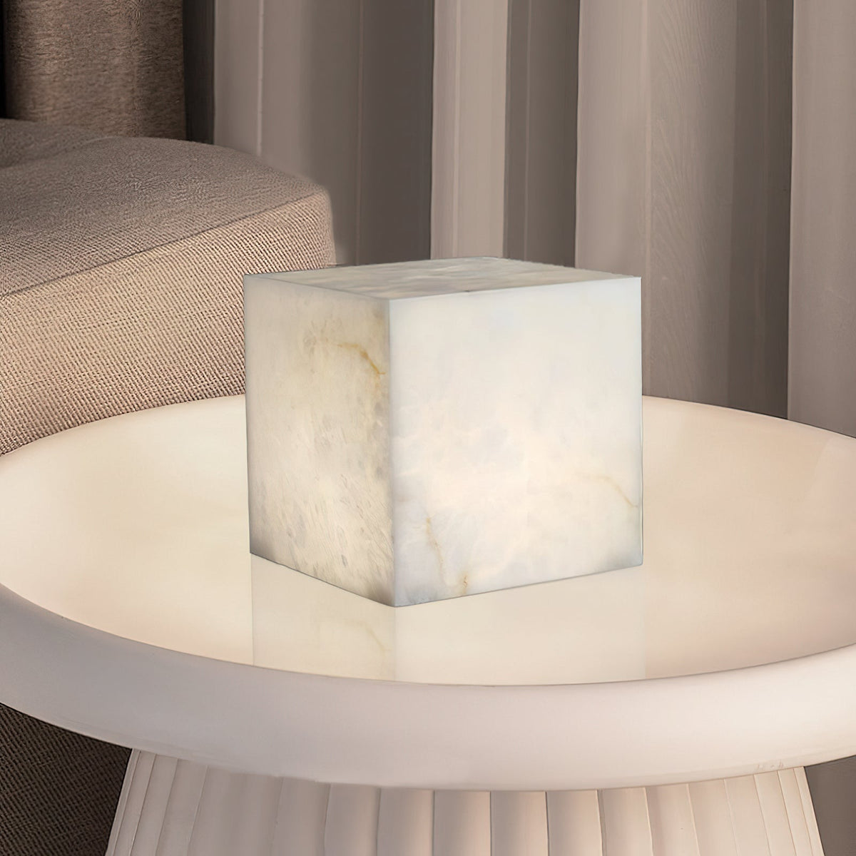 Alabaster Cubic Table Lamp - view 10